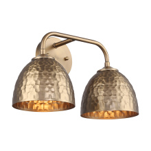 Golden 6950-BA2 MBS-MBS - Golden Lighting Shepard 2-light Vanity in Modern Brass and Modern Brass shade
